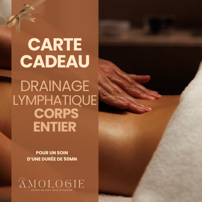 CARTE CADEAU DRAINAGE LYMPHATIQUE CORPS ENTIER